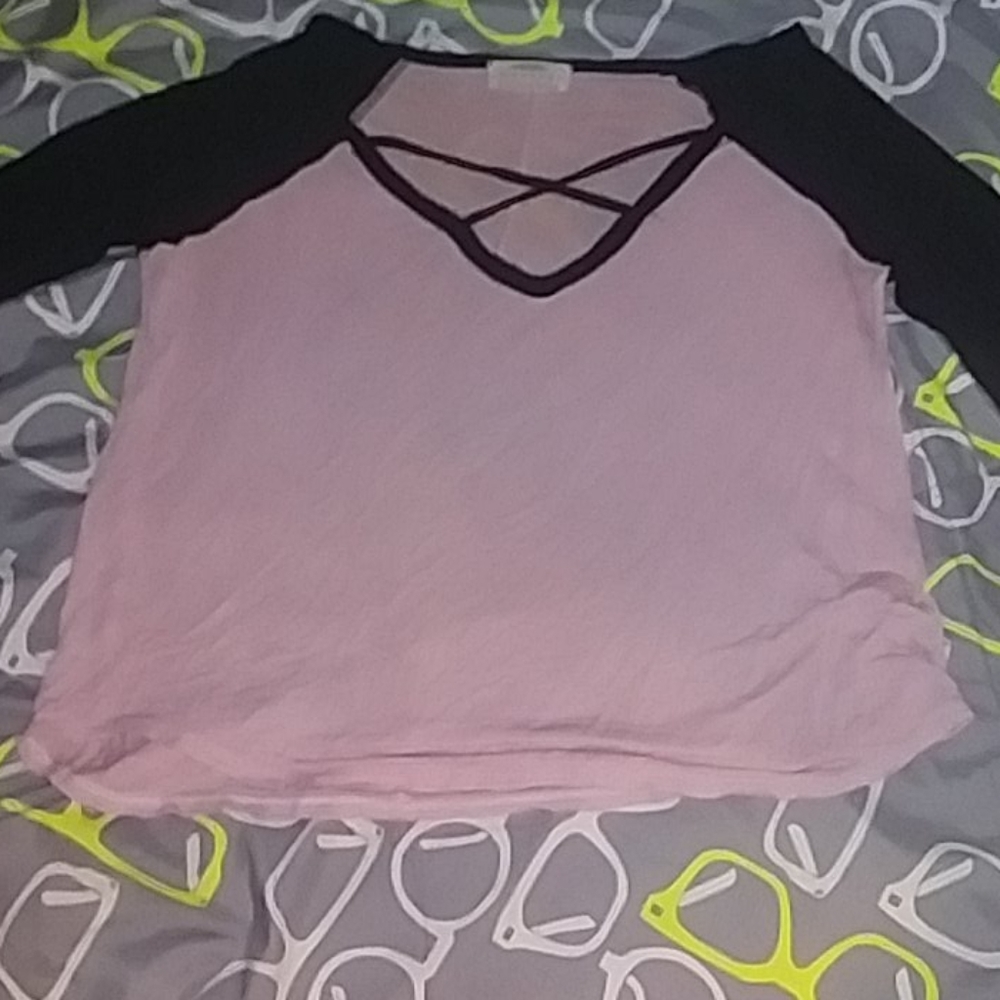 Pink long sleeve shirt. Revive